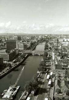 Aerial view of the River Liffey (c)2004 Megan O'Beirne