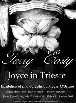 "Tarry Easty - James Joyce in Trieste" poster - click to enlarge