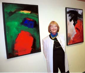 Megan at the Healing Arts Trust art exhibition in Wexford General Hospital